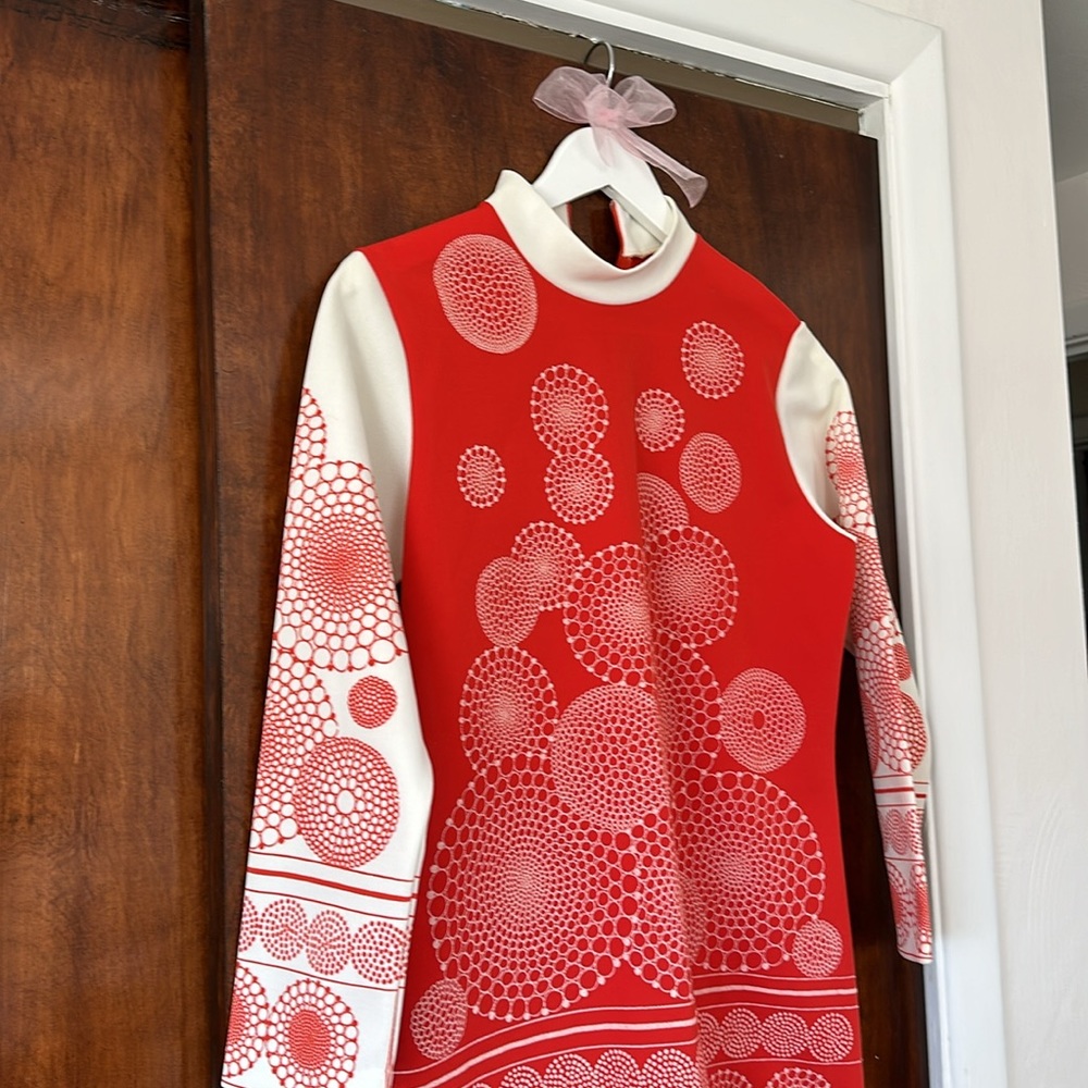 Vintage Tomato Red 60’s Mod Tunic - image 4